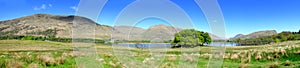 Loch Awe in summer, panorama of loch showing Kilchurn Castle