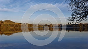 Loch Clunie in the bright winter light of a Decembers afternoon