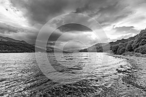 Loch Earn black and white