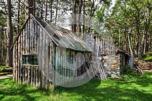LOCH AN EILEIN, NEAR AVIEMORE/SCOTLAND - MAY 16 : Derelict shack