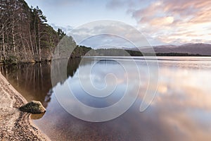 Loch Garten and evening cloud in the Highlands of Scotland. photo