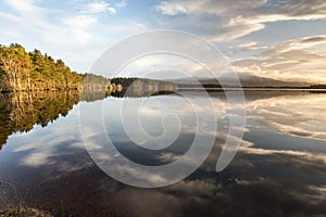 Loch Garten and evening cloud in the Highlands of Scotland. photo