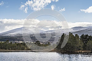 Loch Garten and the Meall a` Bhuachaille in the Highlands of Scotland.