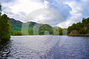 Loch Katrine Katrine Lake in Highlands, Scotland. Beautiful la