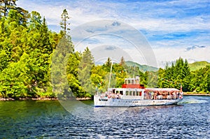Loch Katrine Steamship Digital Painting