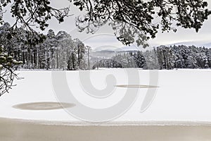 Loch Mallachie Winter In Scotland.