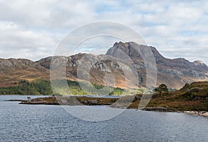 Loch Maree and Slioch in Wester Ross North West Highlands of Scotland