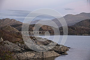 Loch Nan Uamh Viaduct in the Scottish Highlands