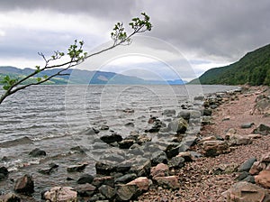 Loch Ness in a cloudy day