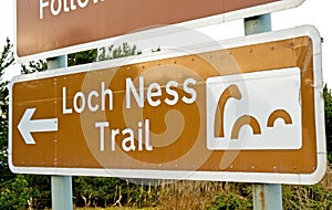 Loch Ness Monster: unusual road sign.