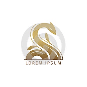Loch ness, snake or dragon logo