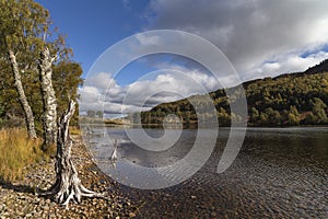 Loch Pityoulish in the Cairngorms National Park of Scotland