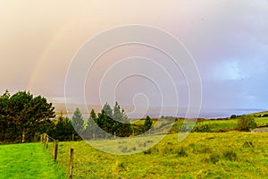 Loch Snizort Beag, with a rainbow, Skye photo