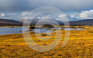 Lochan Na H-Achlaise and Rannoch Moor in Glen Coe