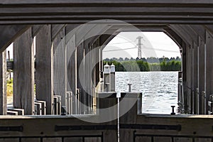 Lock Bleiswijkse Verlaat at Rottemeren Netherlands