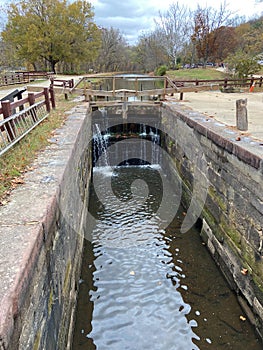 Lock on the C&O Canal at Great Falls Maryland in November