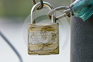 Lock on a chain