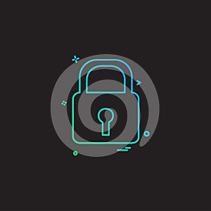 lock close icon vector