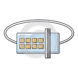 Lock code icon, cartoon style