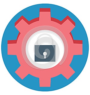 Lock Color Isolated Vector Icon that easily can be modified and edit.