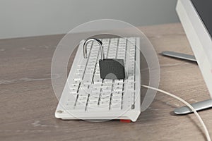 lock on the computer keyboard