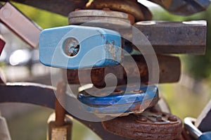 Lock Conceptual photo of closed old locks. Love ,security, safe, privacy or other concept background