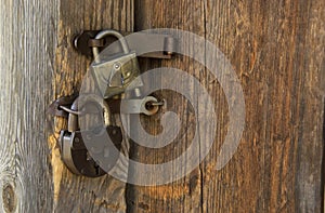 The lock on the door