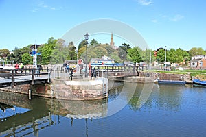 Lock on Exeter Canal, Devon