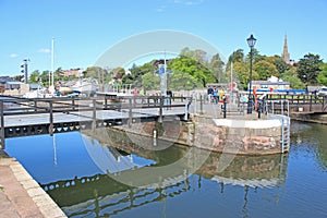 Lock on Exeter Canal, Devon
