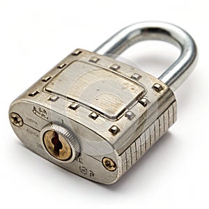 Lock front isolated on white background