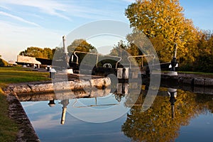 Lock gate on the Hatton flight, England