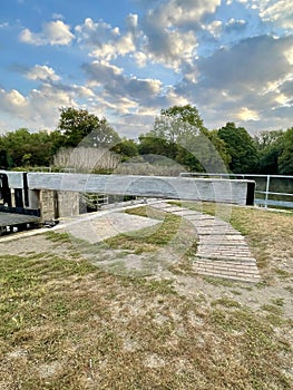 Lock gate on River Medway