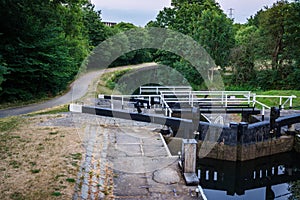 Lock gates on canal