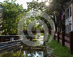 Lock gates on the old canal in Georgetown Washington DC