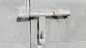 Lock gray door
