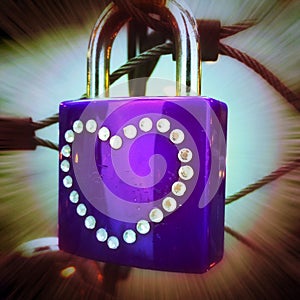 Lock with heart symbol
