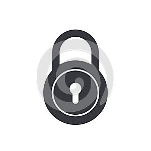 Lock icon, modern minimal flat design style. Padlock vector illustration