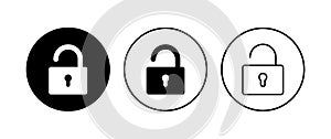 Lock icon . Padlock icon vector. Encryption icon. Security symbol