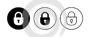 Lock icon . Padlock icon vector. Encryption icon. Security symbol