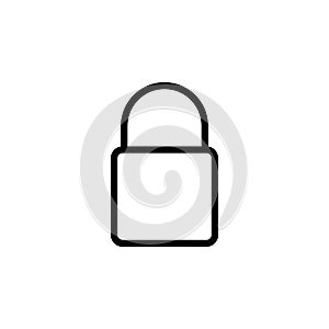 Lock icon. Simple thin line, outline vector of Web icons for UI and UX, website or mobile application