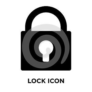 Lock icon vector isolated on white background, logo concept of L