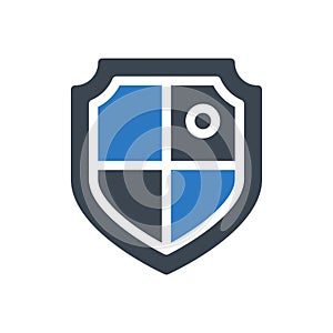 Lock vector glyph color  icon