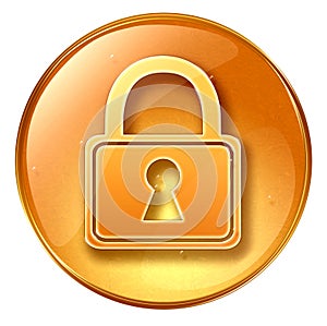 Lock icon yellow