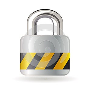 Lock isolated on white background