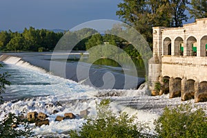 Lock on Isonzo River near Sagrado