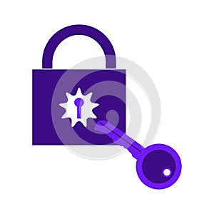Lock key isolated illustration