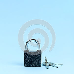 Lock and keys like symbol of security concept