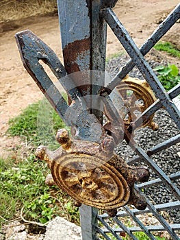 The lock of the main gate of the palace.