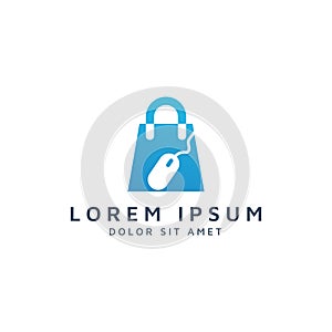 Lock and mouse negative space logo design