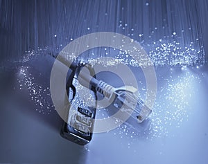 Lock and network cable